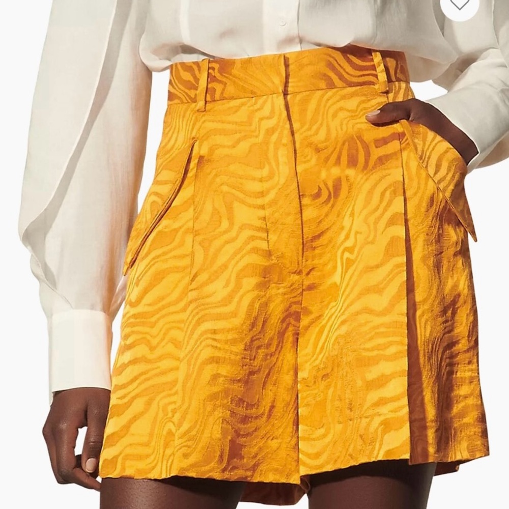 Sandro Orsino Wide Jacquard Shorts Size 1/36 - Picture 3 of 13